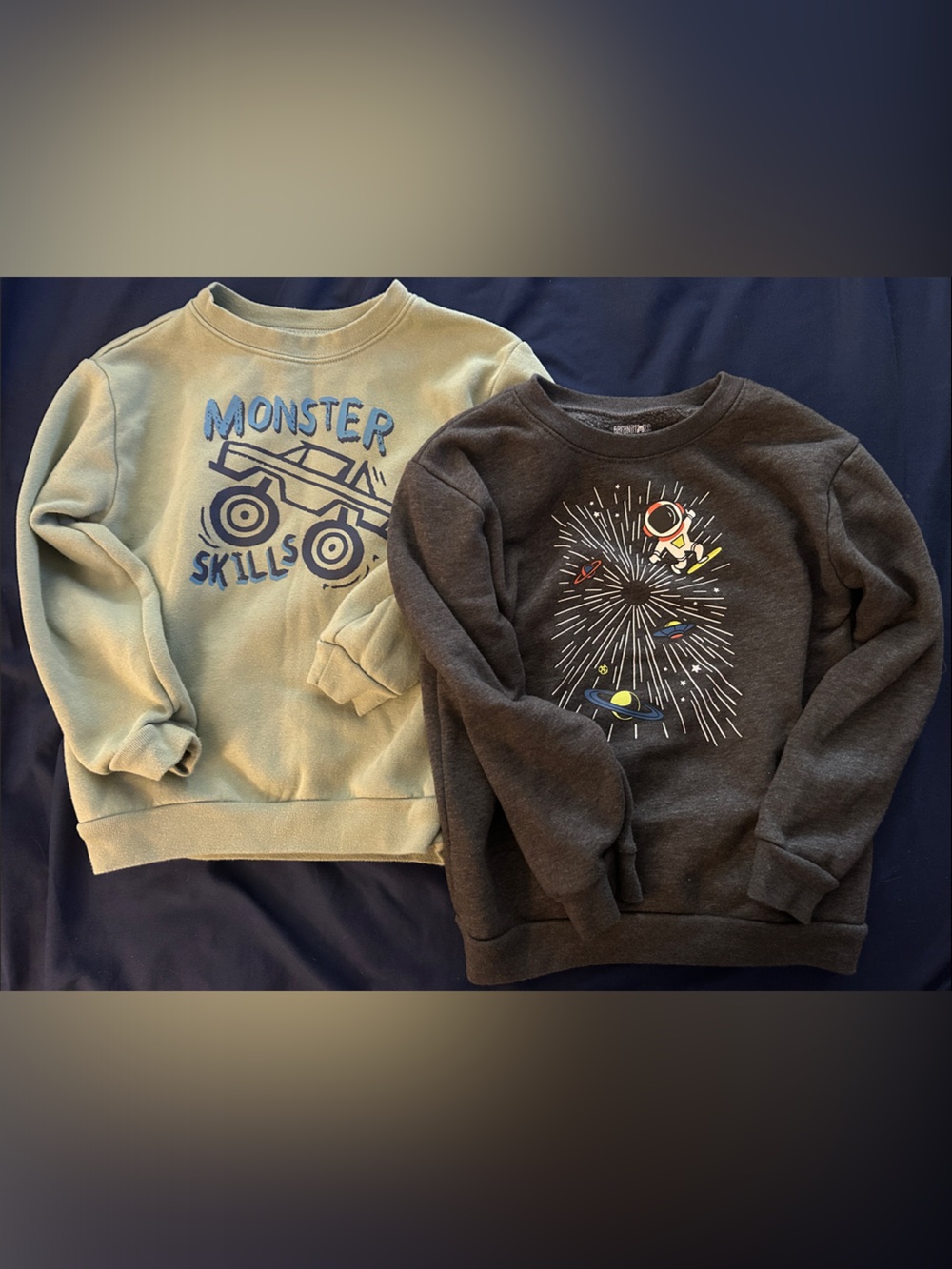 Garanimals Green 'Monster Skills' & Charcoal Space Graphic Sweatshirts - 2-Pack